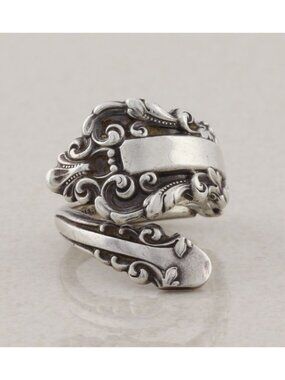 Sterling Silver Gorham Sterling Spoon Ring Bypass Ring Size 7 Adjustable